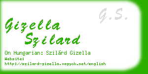 gizella szilard business card
